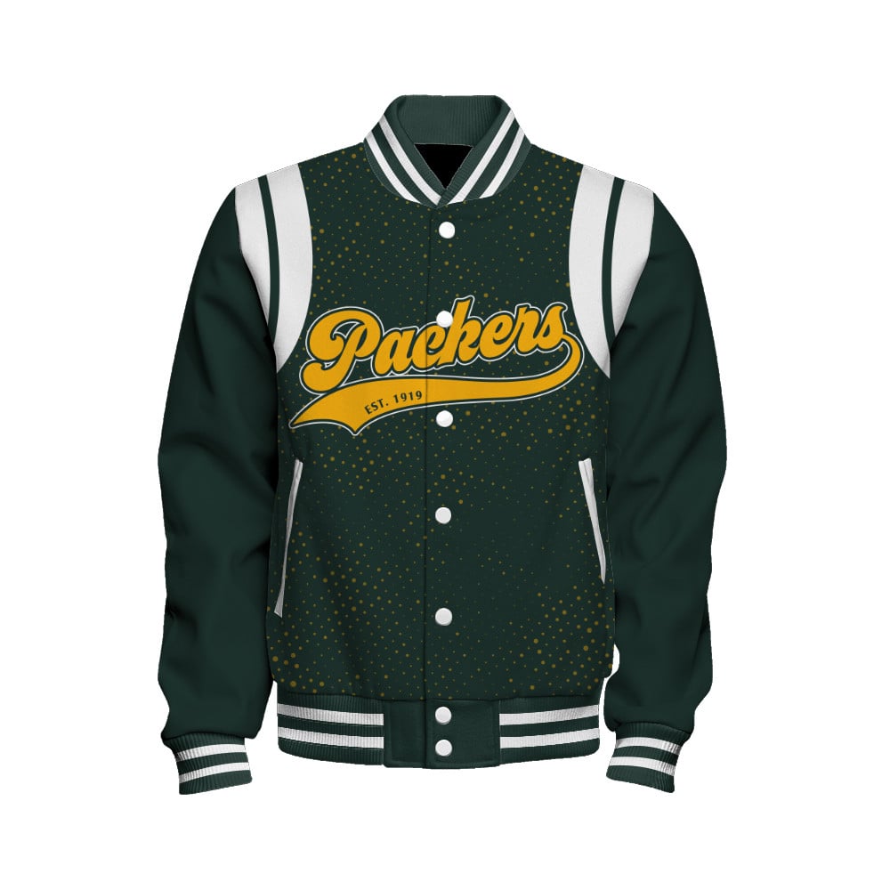 Green Bay Packers National Football League 2024 Make Your Mark Unisex Varsity Jacket