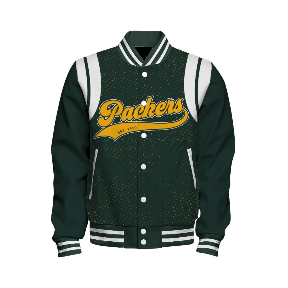 Green Bay Packers National Football League 2024 Make Your Mark Unisex Varsity Jacket