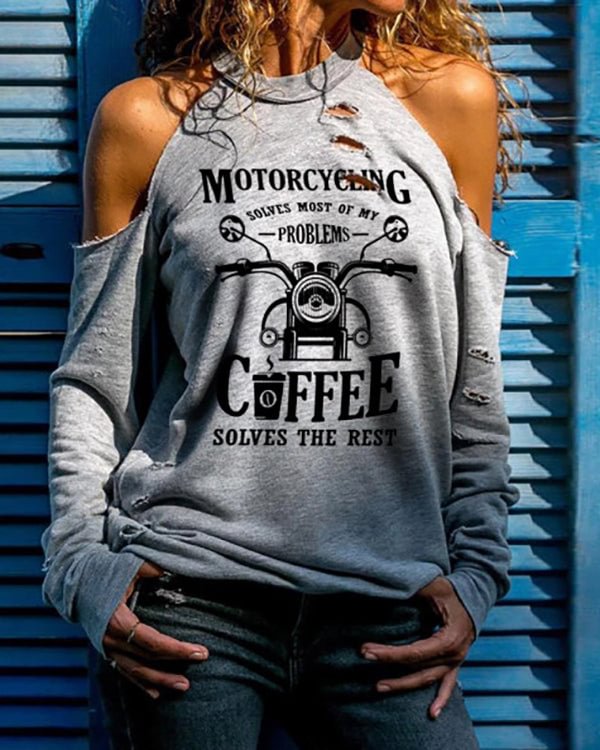Casual Print Casual Off-the-Shoulder Top