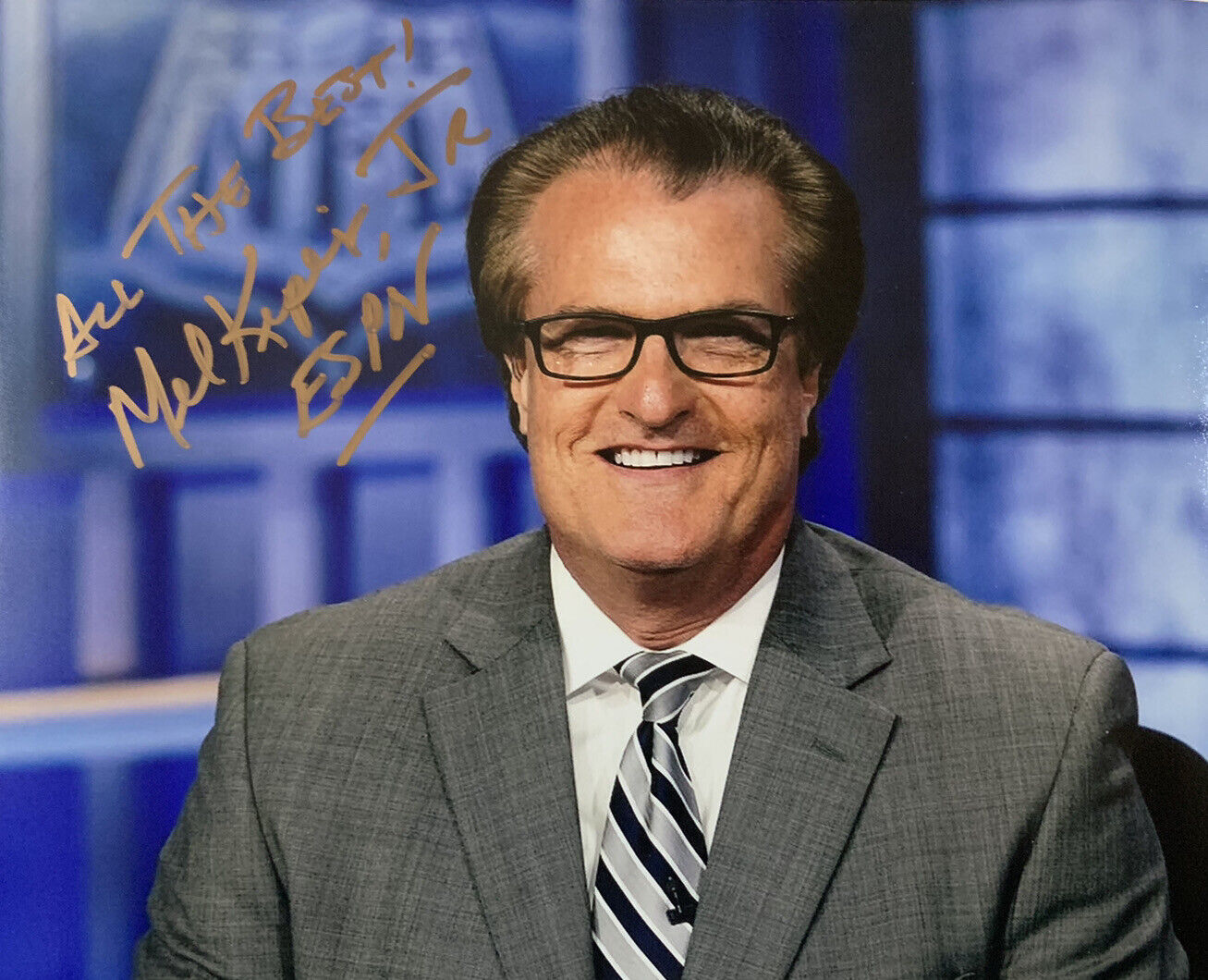 MEL KIPER JR HAND SIGNED 8x10 Photo Poster painting ESPN NFL DRAFT EXPERT AUTOGRAPH COA