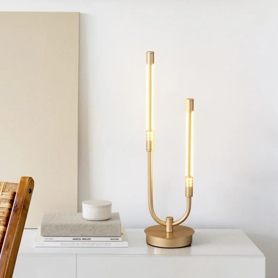 Modern Gold Candle-Stick Table LED Lamp JOSENART Josenart