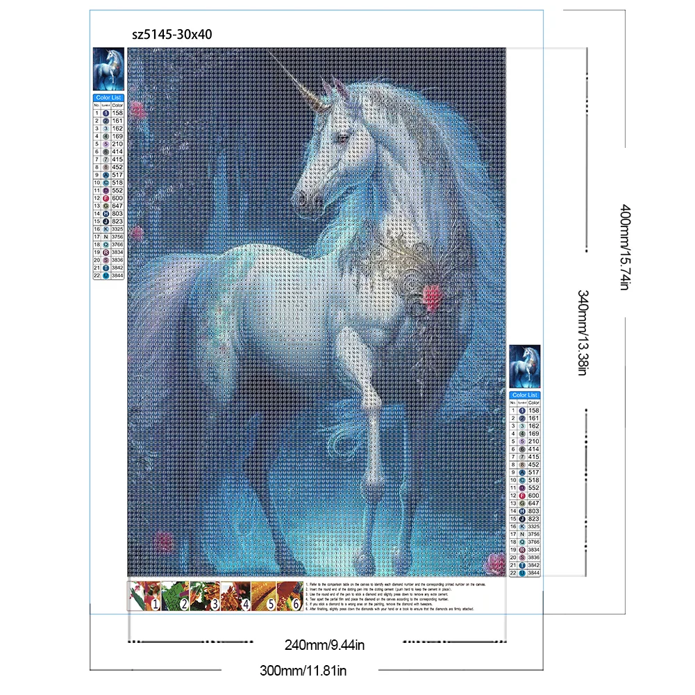 Diamond Painting - Full Round Drill - Unicorn(Canvas|30*40cm)