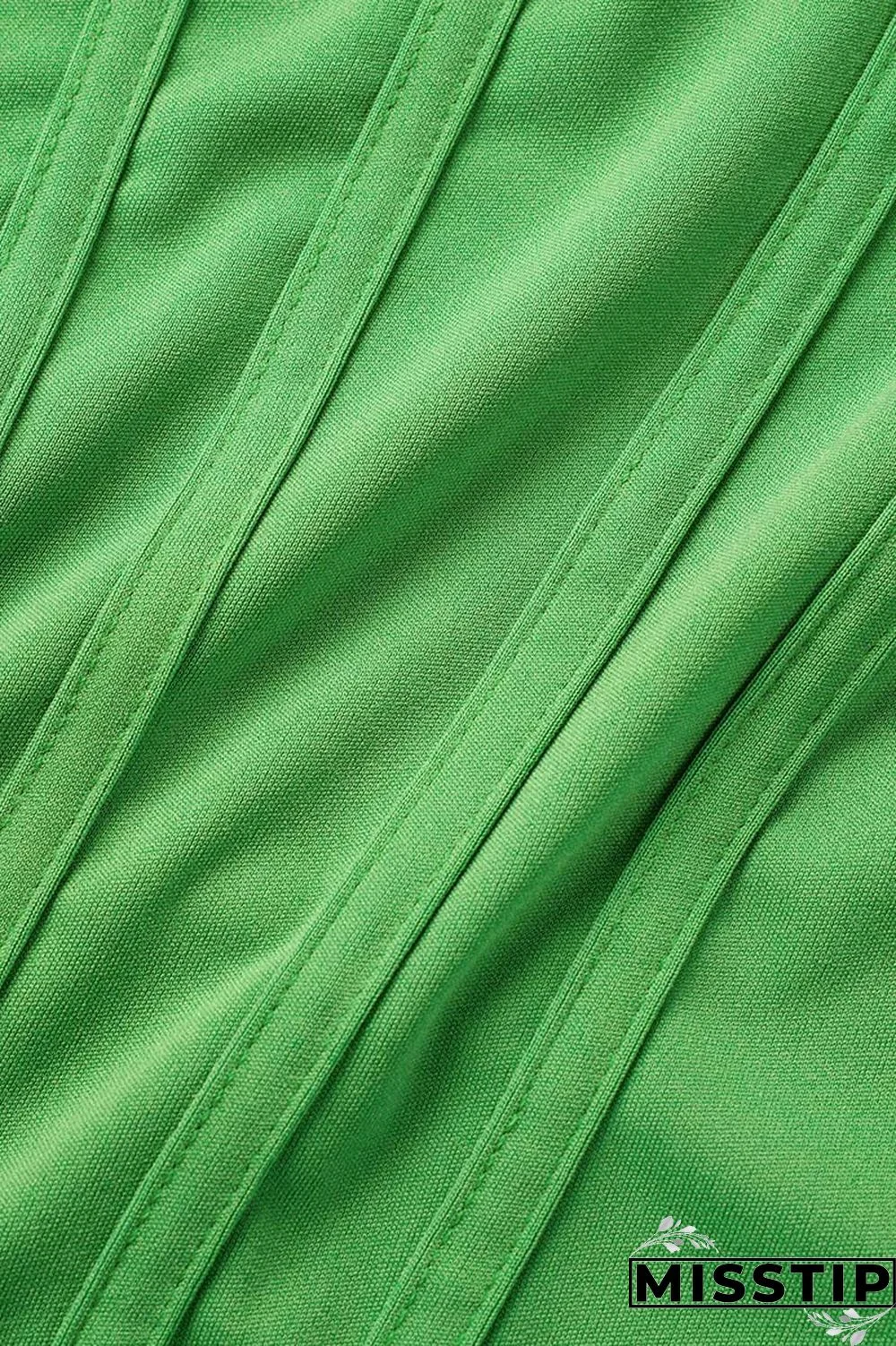 Green Casual Solid Vests Pants U Neck Sleeveless Two Pieces