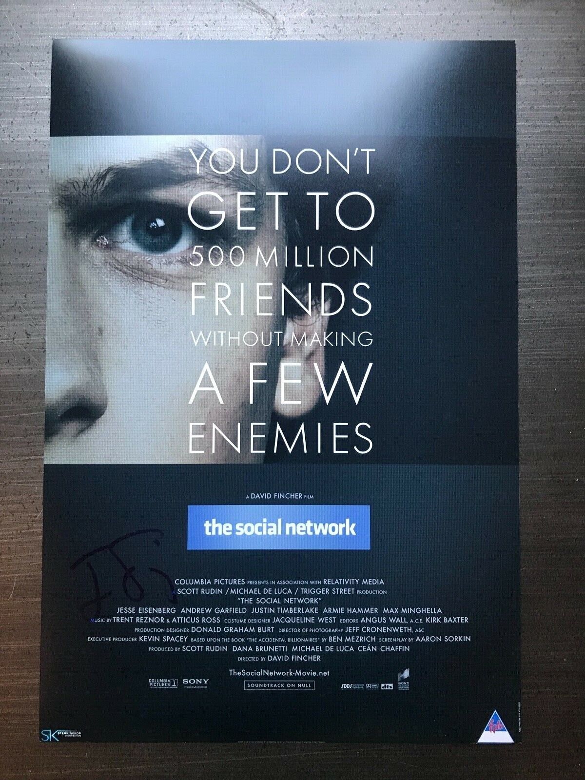 * JESSE EISENBERG * signed 12x18 Photo Poster painting poster * THE SOCIAL NETWORK * PROOF * 5