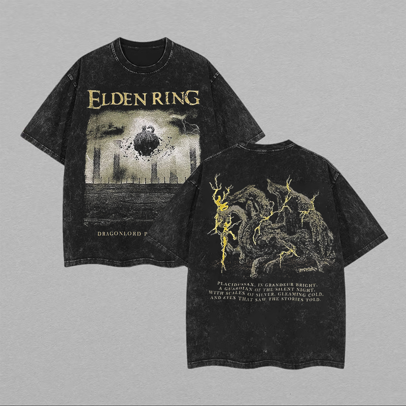 Elden Ring Printed Unisex Washed T-Shirt
