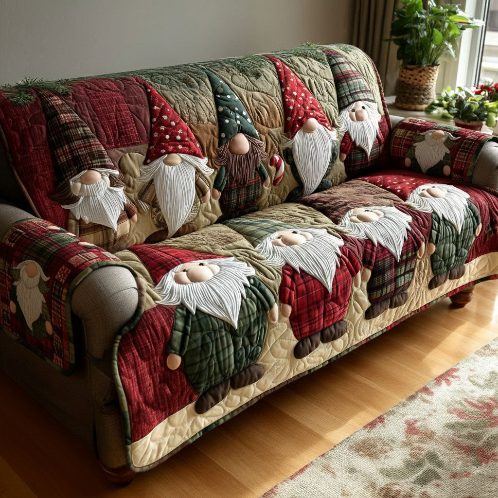 Holiday Beard Friends Quilted Sofa Cover NCU0PT10472 everthome