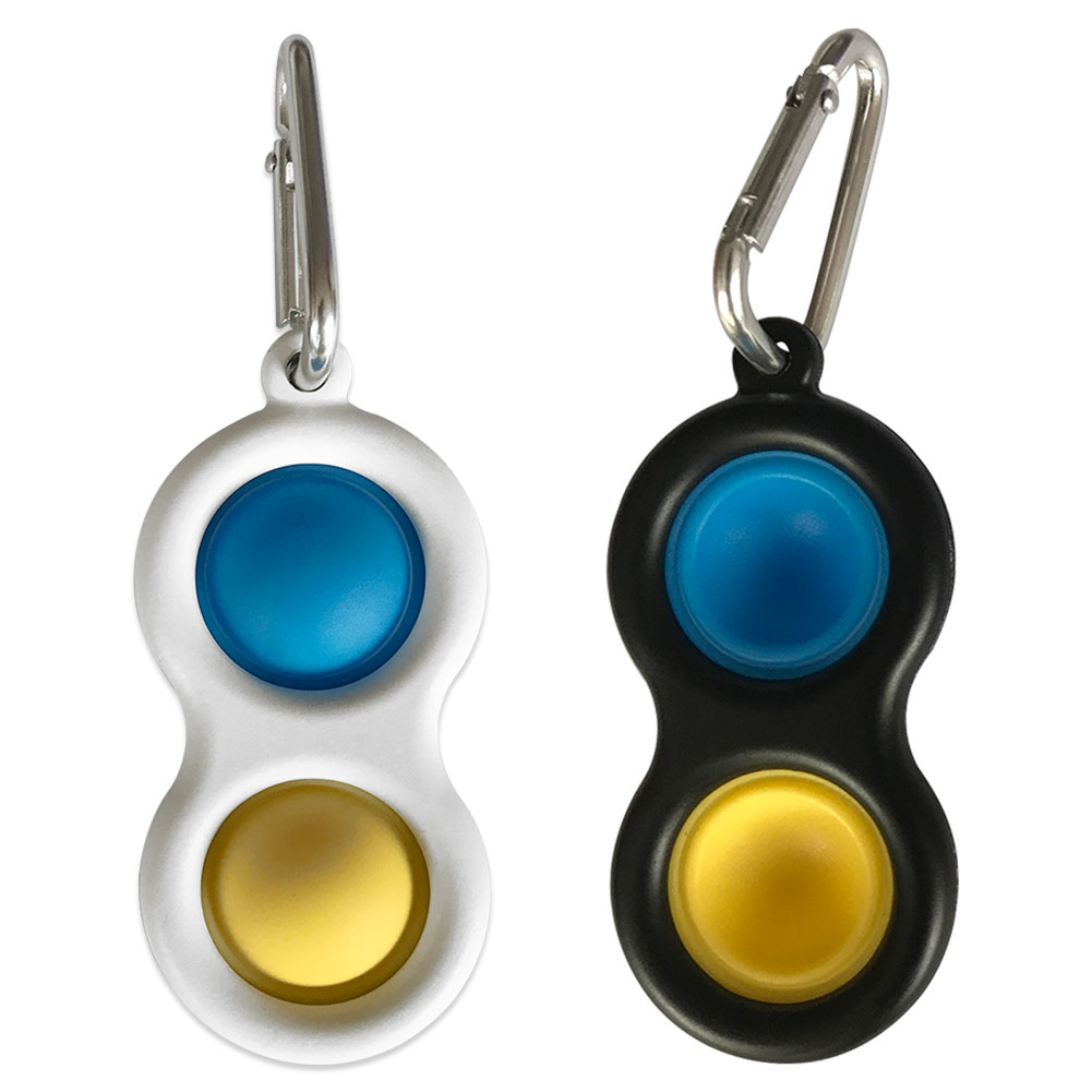 

Simple Dimple Sensory Fidget Toy Stress Reliever Keyring Toy for Kids Adult, White, 501 Original