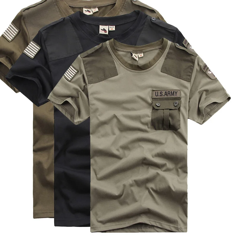 Cotton Camouflage Battlefield Men and Women Couple Short Sleeve T-Shirt