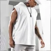 Loose Hooded Sleeveless Sports Fitness Shirt by Inlyline
