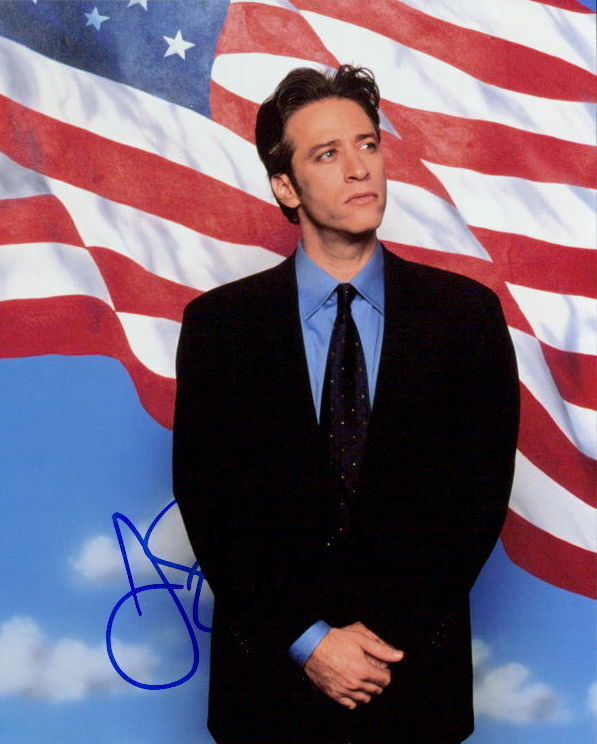 Jon Stewart signed 8x10 Photo Poster painting COA in-person