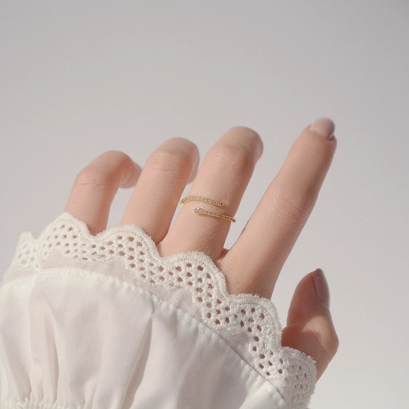 Copper Snake Open Rings