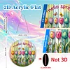 Tulips DIY Diamond Painting Hanging Pendants Acrylic Crafts Kit for Home Wall Decor