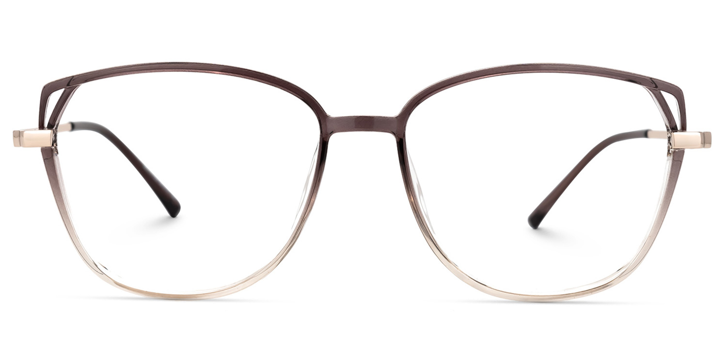 Haygood Braun Kristall Cateye Brille Braun