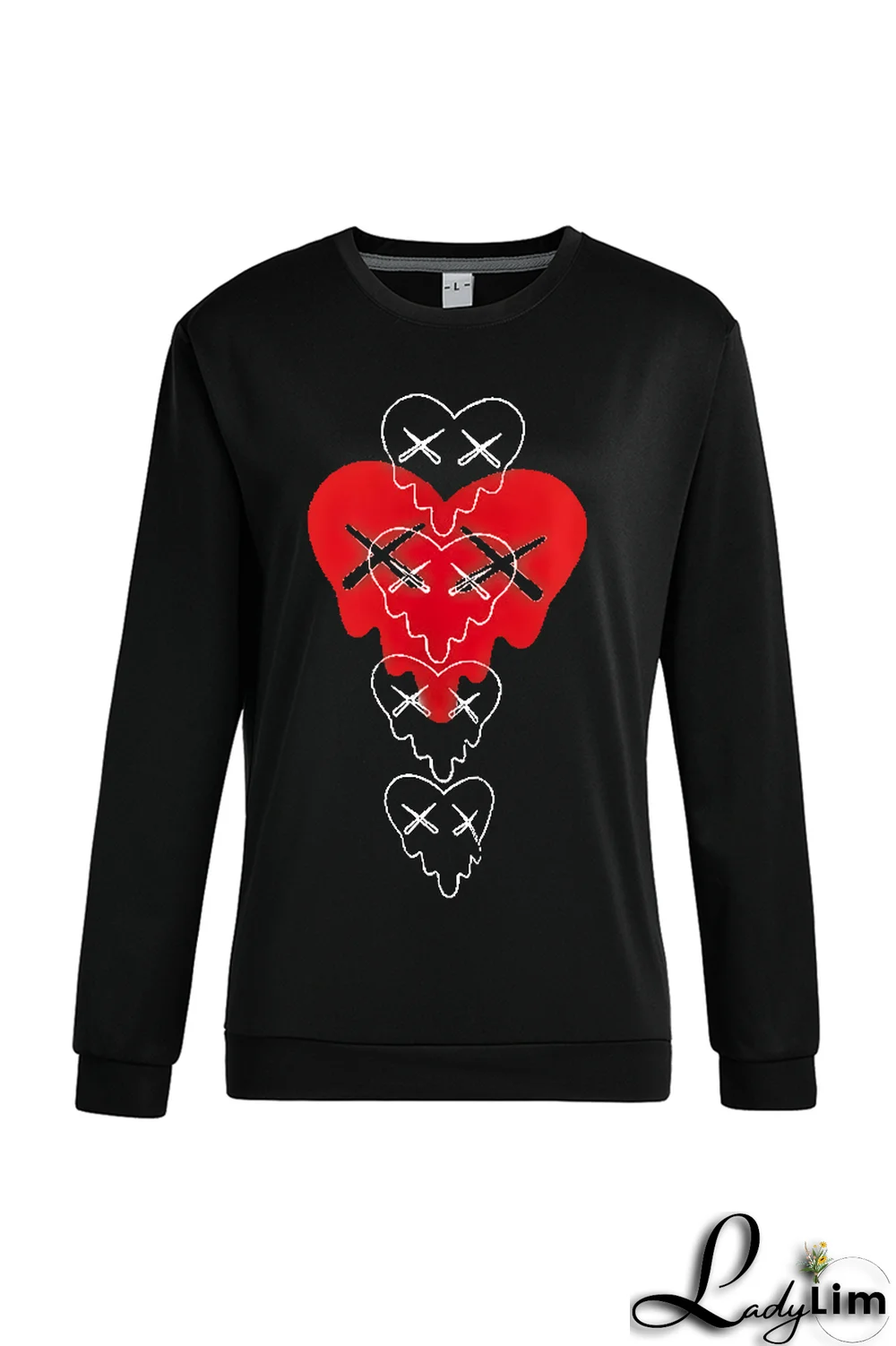 Grey Fashion Vintage Print Patchwork O Neck Tops