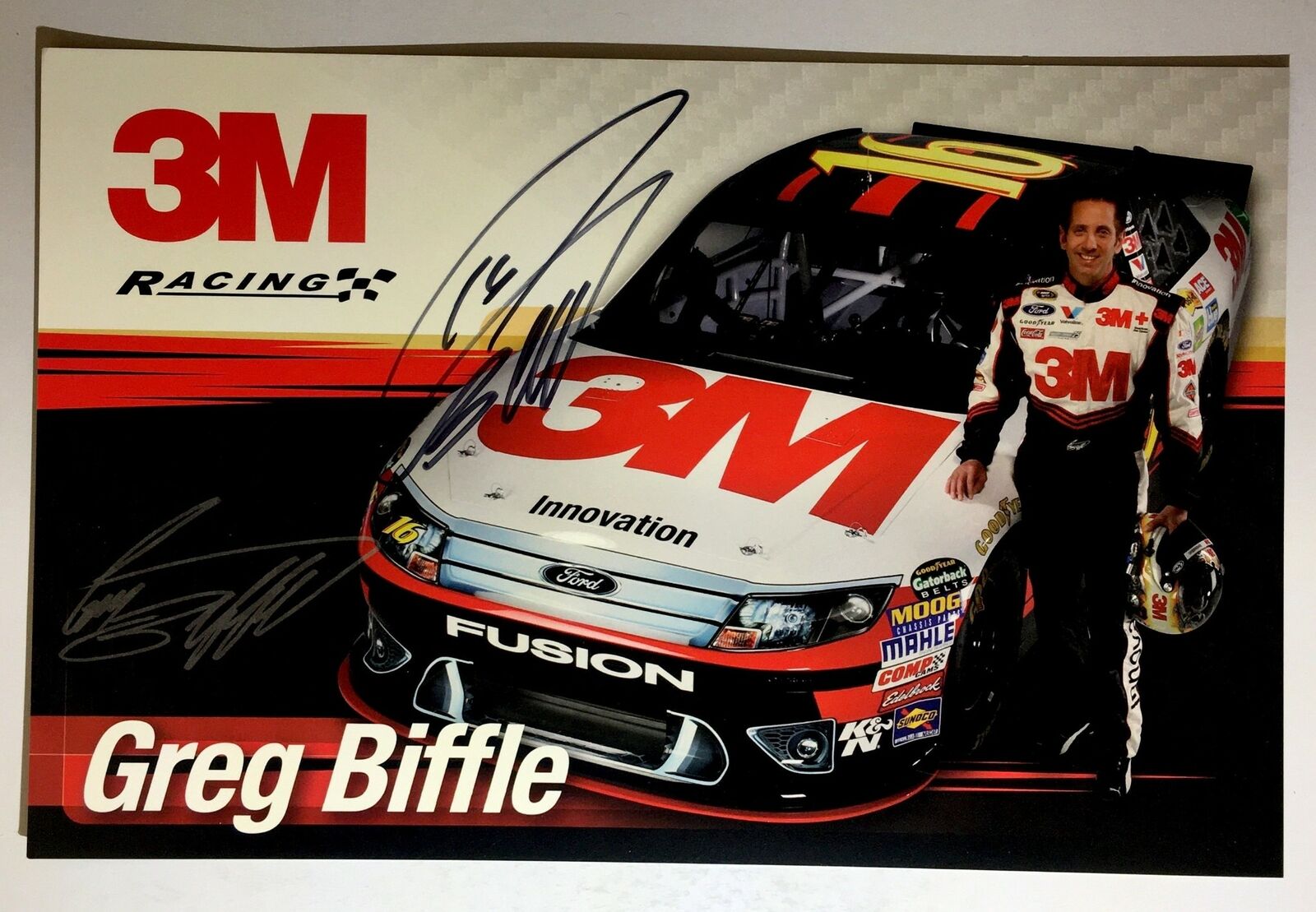 Greg Biffle Signed 5.5x8.5 Photo Poster painting NASCAR Stock Car Racing Autograph Auto