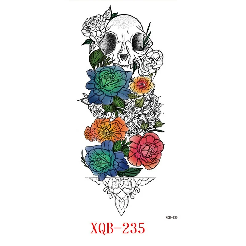 Sdrawing Flower Fake Tattoo Sticker for Women Birds Peony Temporary Tattoos DIY Water Transfer Tatoos Girls Tattoo for Men Sleeve