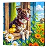 Framed Diamond Painting - Full Round Drill - Dog (25x25cm)