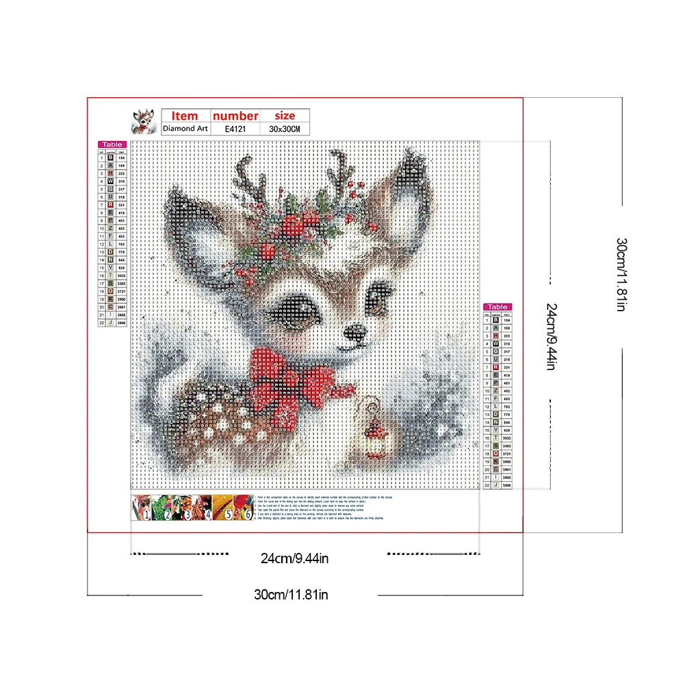 Diamond Painting - Full Round Drill - Deer(Canvas|30*30cm)