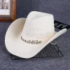 Men's Sun Protection Hat Western Cowboy Straw Hat Summer Travel Jazz Hat