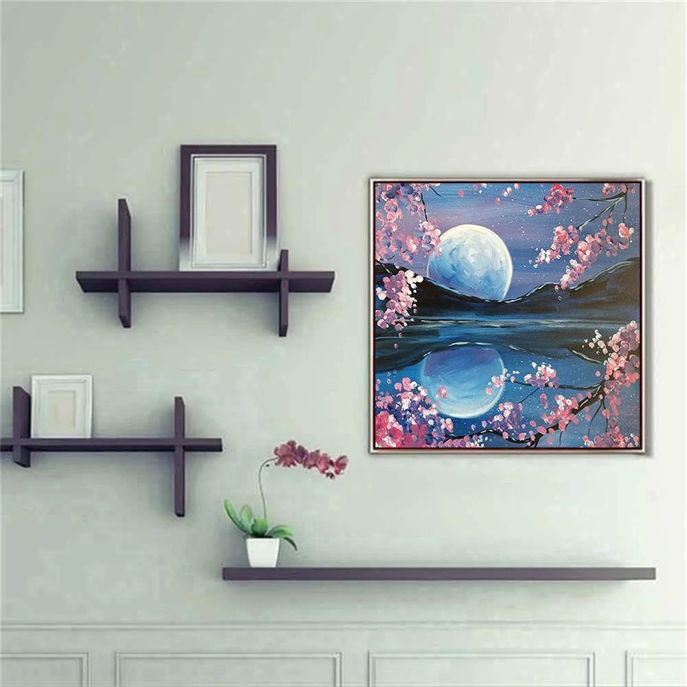 Diamond Painting - Full Round Drill - Rising Moon(30*30cm)