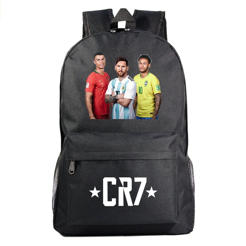 Buzzdaisy Cristiano Ronaldo Waterproof Canvas Backpack with 15-Inch Laptop Compartment