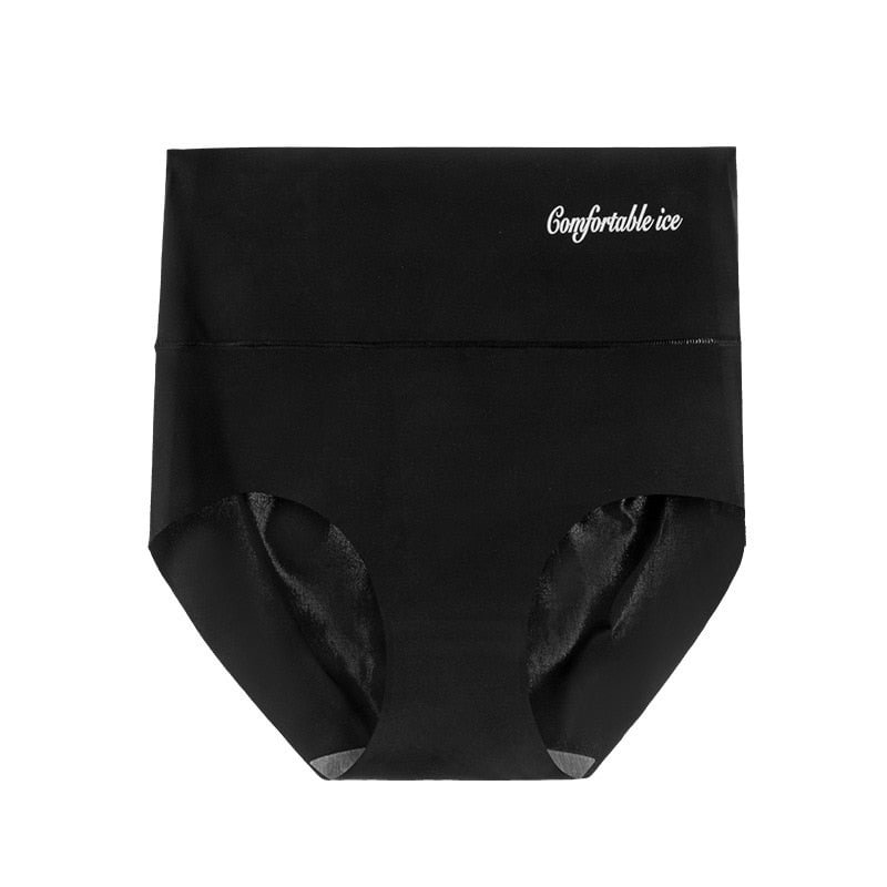 New Sexy Women Panties Graphene Ice Silk Briefs Seamless Underwear High Waist Pants Comfort Lingerie Female Underpants Intimates