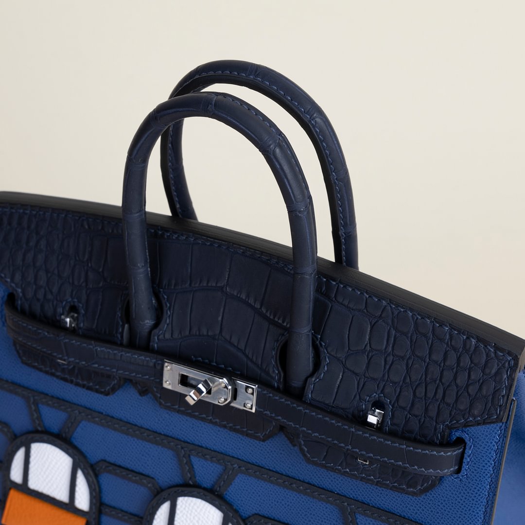 Birkin 20 Faubourg  Alligator/Epsom/Sombaero/Madame S4 Deep blue PHW