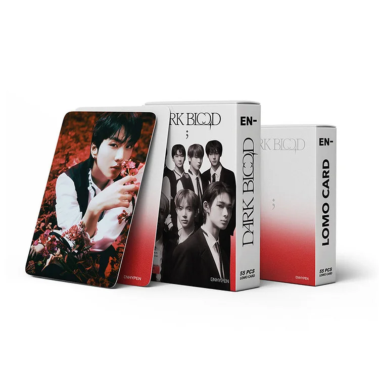 ENHYPEN Album DARK BLOOD 55 Sheets Red Cover Photocard