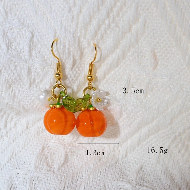 Popular Flower Earrings Chinese Advanced Color Creative Ear Hook Fresh Sweet Vitality Plant Pendant Jewelry