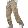 Pantaloni multitasche da lavoro con coulisse da uomo