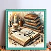 Books And Coffee-11CT Stamped Cross Stitch 40*40cm/15.75*15.75in