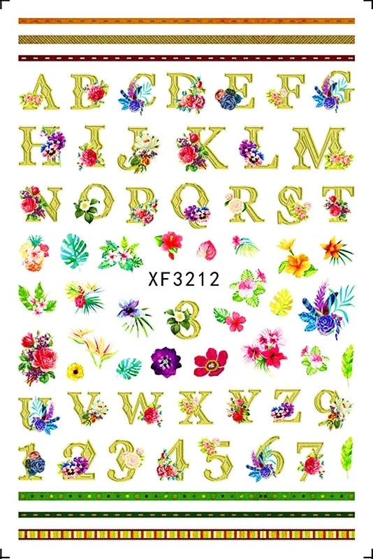 Nail Art Decals Colorful Glass Sticker for Nail Self-adhesive DIY Sticker Decals Manicure for Nail Art Sticker Design Decoration