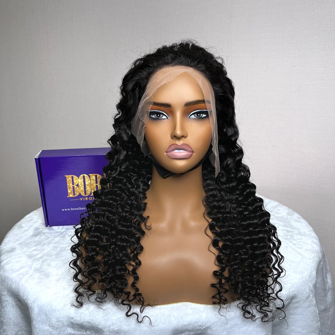 180% Density Deep Wave 13X4 13×6 HD Lace Frontal Wigs  Human Hair Wigs