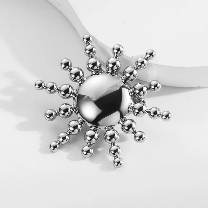 Vintage Style Animal Feather Flower 304 Stainless Steel Polishing Plating Unisex Brooches 1 Piece