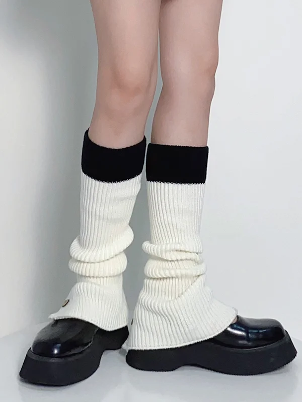 Leisure Fashion Flared Contrast Color Leg Warmers Accessories