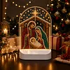 DIY Diamond Art LED Night Light &ndash; Light-Up Table Decor, Double-Sided Printed DIY Crystal Pearl Painting Decoration for Christmas & Holiday Gifts
