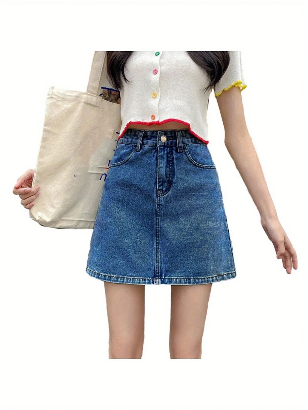 Summer Women Denim Mini Skirt Fashion High Waist Black Skirt Blue Slim Package Hip Jeans Denim Skirt | IFYHOME