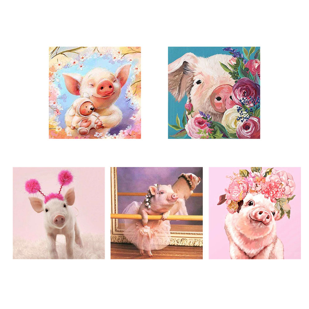 

Cute Pig - Round Drill Diamond Painting - 30*30CM, 02, 501 Original