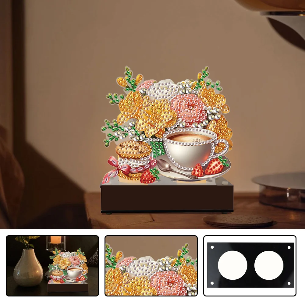 DIY Coffee Diamond Painting Candle Holder Ornaments Aromatherapy Candle Holder