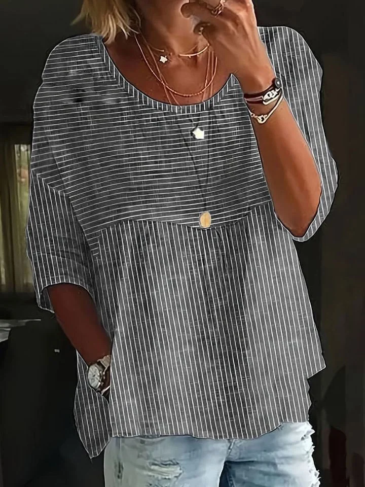 Retro Stripes Casual  Shirt