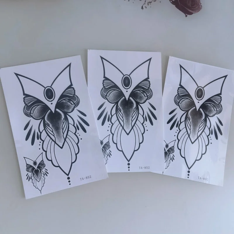 Ankle Feather Anklet Sexy Tattoo Stickers Waterproof Green Leaf Watercolor Tattoo Art Fake Temporary Tattoos Clavicle Shoulder