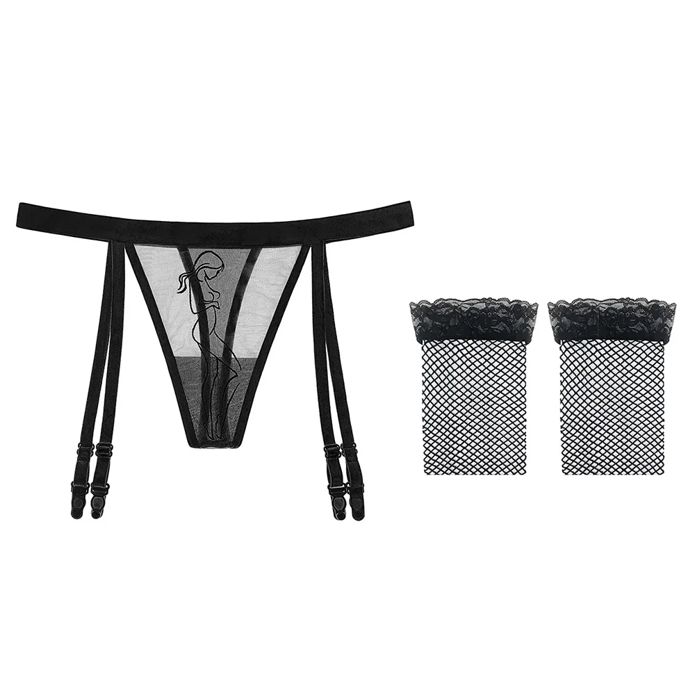 Nigikala Nigikala Slim Yarn Embroidery Garter Garter Spicy Legs Showing Thin Black Silk Velvet T Trout Garter Garter 2072
