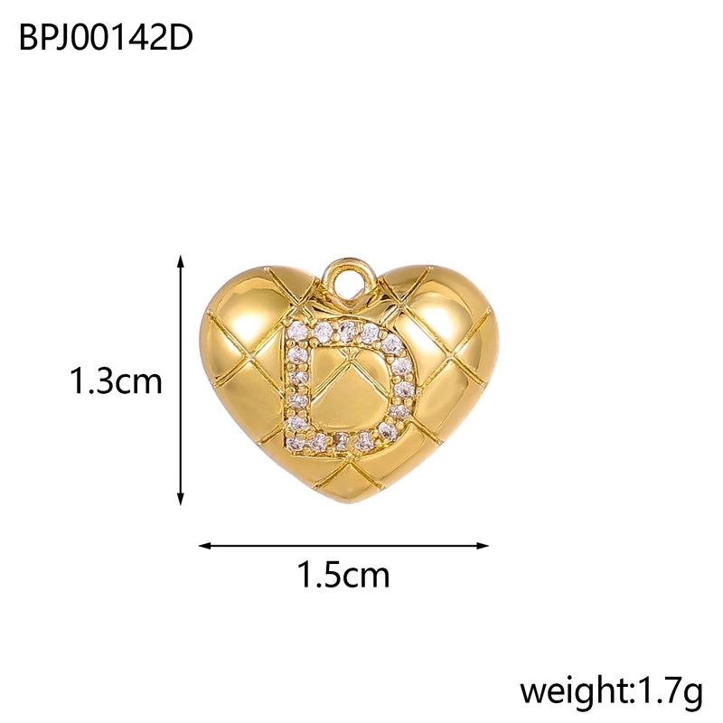 1 Piece 20*32mm Titanium Steel Zircon Starfish Ocean Shell Pendant Jewelry Accessories