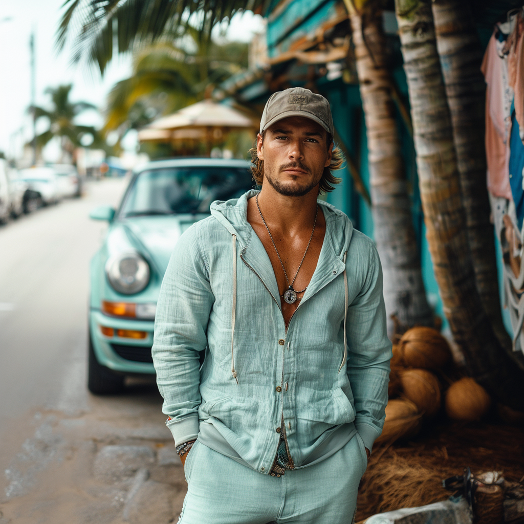 Men's Linen Hooded Shirt-inspireuse