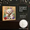 (25x25cm)DIY Pearl Painting Xmas Framed Handmade Pearl Material Art Kit Living Room Decor