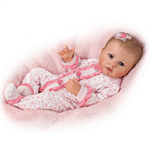 22"Kleine Katie Mit braunen Haaren und blauen Augen Reborn Babypuppe - RSDP-Rebornbabypuppen-Rebornbabypuppen.de