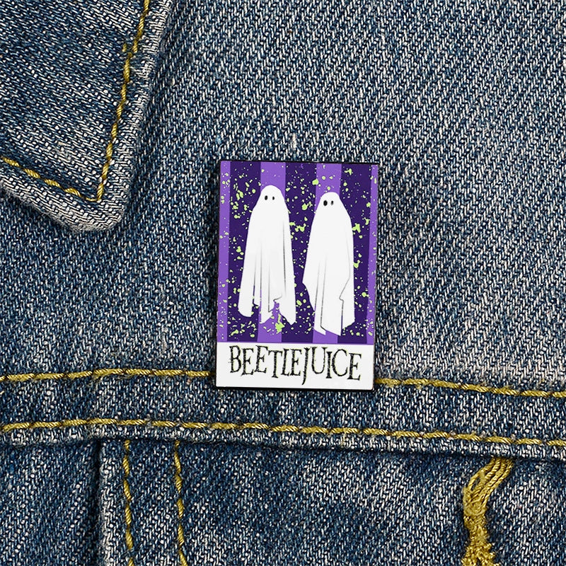 Funny Pin Letter Ghost Alloy Unisex Brooches