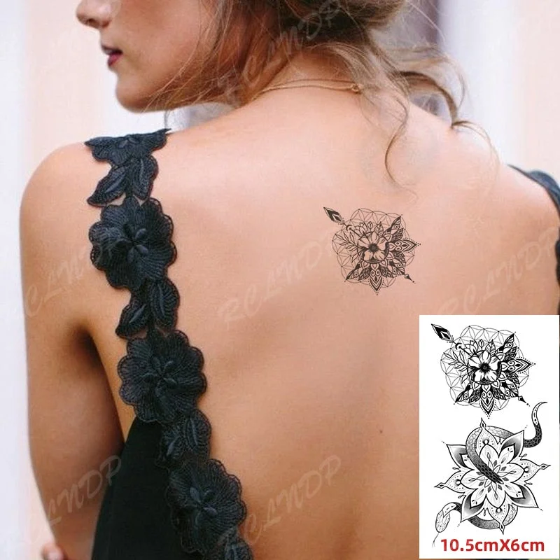 Waterproof Temporary Tattoo Sticker Feather Arrow Compass Element Fake Tatto Flash Tatoo Small Body Art for Kids Men Women