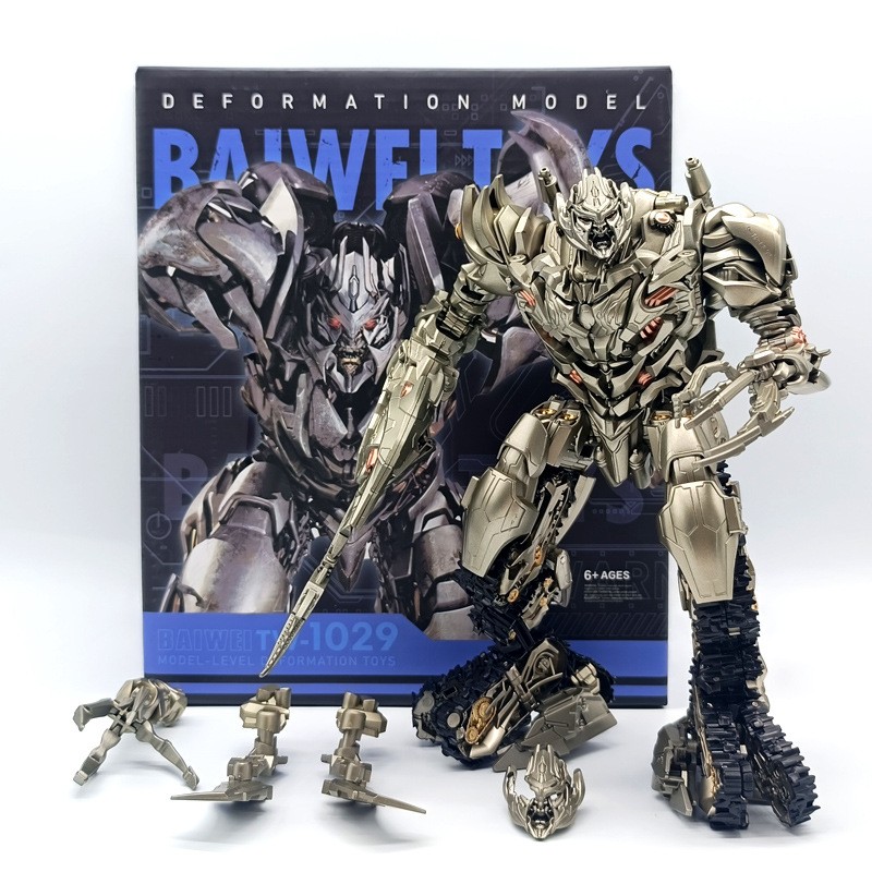 Baiwei TW1029 Tank Megatron Movie DECEPTICONS Transformers Action Figure Toy Model Classic Movie-Style Megatron Collectible Tank Alt Mode Toy for Kids Adults Transformers Fan Gift Premium Detailed Decepticon Megatron Robot Toy