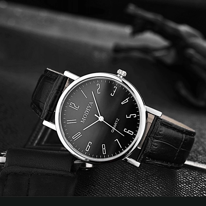 5 Pieces Casual Round Buckle Quartz Men’s Watches